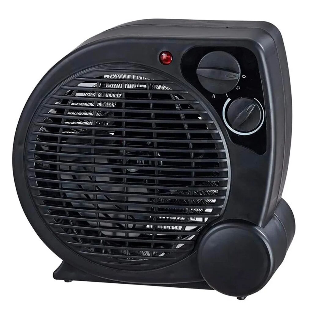 Aquecedor Elétrico Portátil A Ar Ventilador Quente Preto Aq04 - Mimo Style